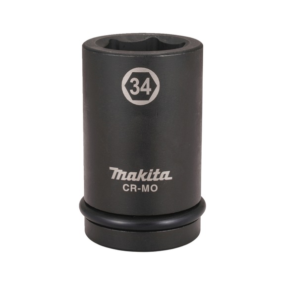 MAKITA Impact Socket 1 inch SW34 Length 90 mm incl. O-ring and pin CR-MO E-24723 - Impact sockets 1"