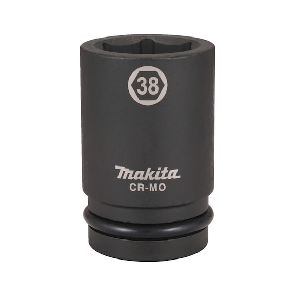 MAKITA Impact Socket 1 inch SW38 Length 90 mm incl. O-ring and pin CR-MO E-24745 - Impact sockets 1"