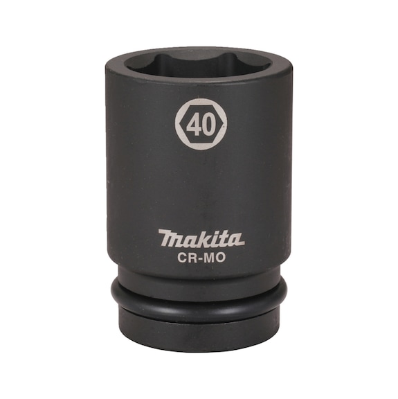 MAKITA Impact Socket 1 inch SW40 Length 90 mm incl. O-ring and pin CR-MO E-24751 - Impact sockets 1"
