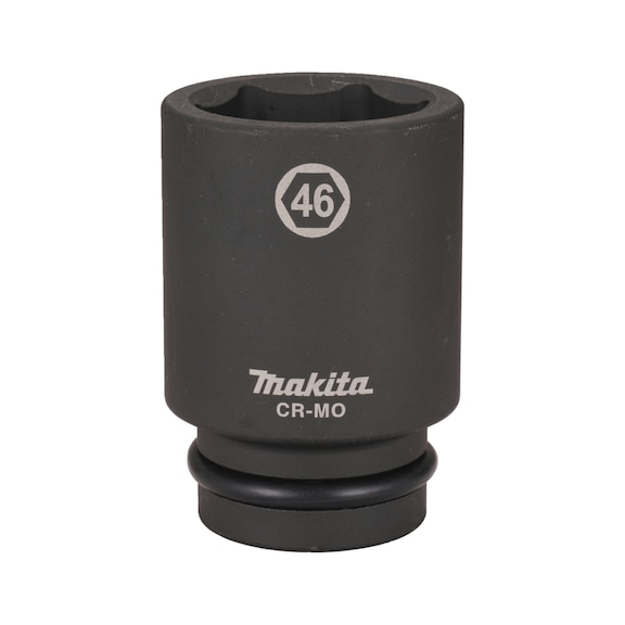 MAKITA Impact Socket 1 inch SW46 Length 100 mm incl. O-ring and pin CR-MO E-24773 - Impact sockets 1"