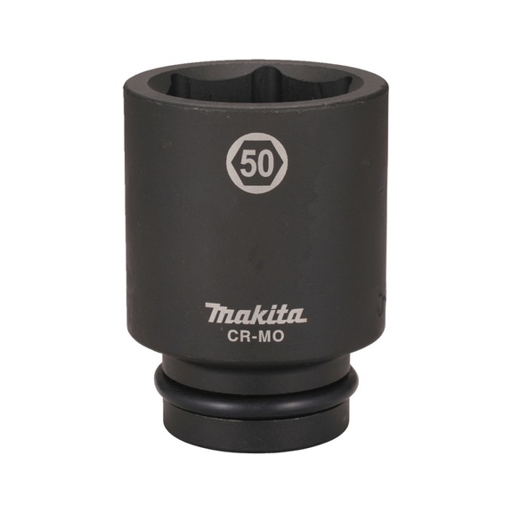 MAKITA impact nut 1 inch SW50 length 100 mm incl. O-ring and pin CR-MO E-24789 - Impact sockets 1"