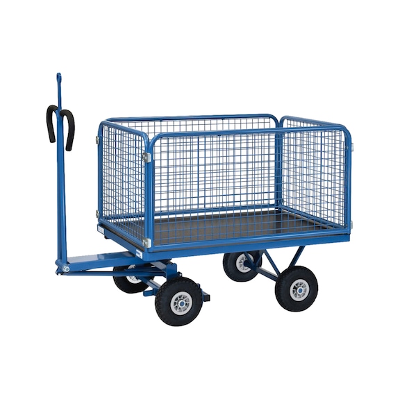 FETRA Flat-bed hand truck with wire grid walls