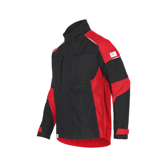 K&Uuml;BLER Jacket, black/medium red, size M 1250 3421-9955-M - ACTIVIQ cotton+ jacket