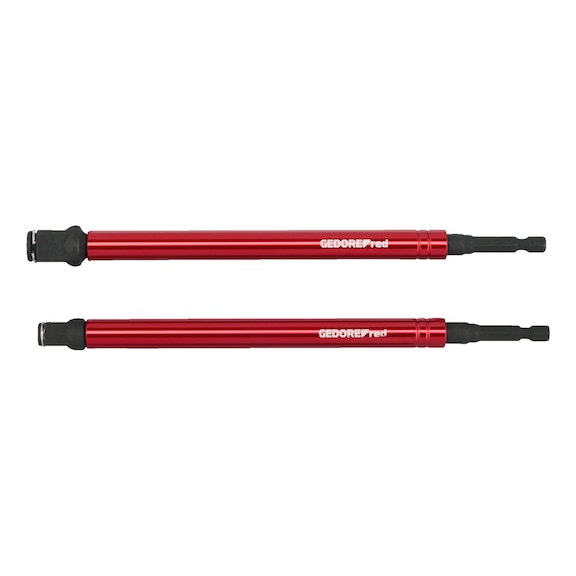 GEDORE RED Bit holder set with quick-release sleeve, 2-piece, length 200 mm 3301915 - Bit holder