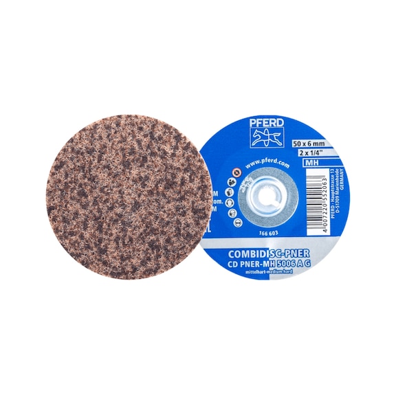 COMBIDISC pressed fleece disc CD PNER diameter 50 mm medium hard A coarse - Non-woven grinding wheel