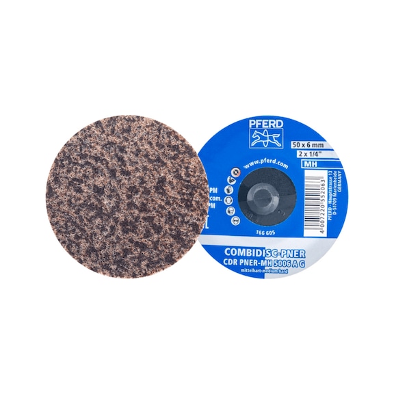 COMBIDISC pressed non-woven disc CDR PNER diameter 50 mm medium hard A coarse - Bonded abrasive with bore or thread
