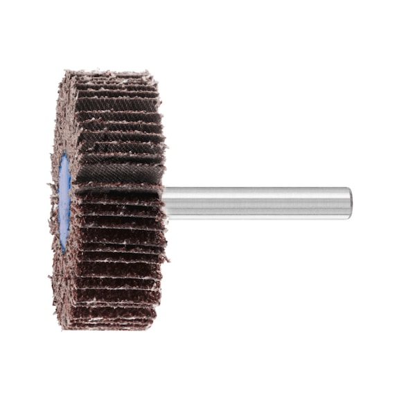 Corundum flap disc F Diameter 50x15mm Shank 6 mm A40 for fine sanding - Fan sander