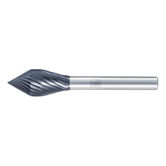 PFERD High-performance carbide milling cutter, 3 KZW teeth, diameter 12x25 mm, shank 6 mm - Burr set