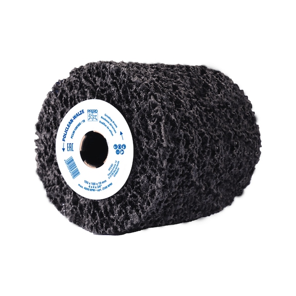 POLICLEAN PCLS fleece grinding roller Diameter 100x100 mm Bore 19 mm - Non-woven grinding wheel