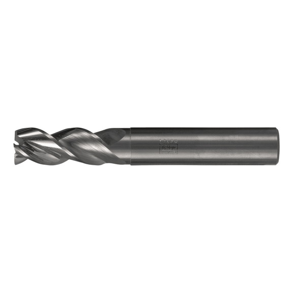 PFERD Solid carbide milling cutter diameter 8 mm, 3 cutting edges, 2xDC, chamfer 0.15 mm, 45 degrees, uncoated - End mills (non-indexable cutting edges