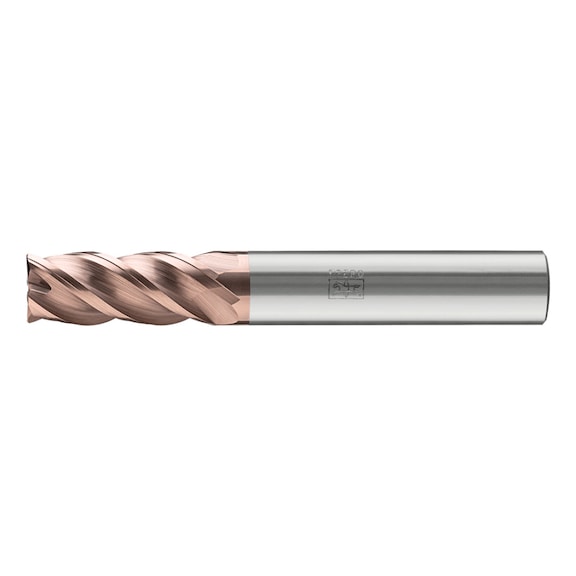 PFERD VHM-Fr&auml;ser Durchmesser 4mm, 4 Schneiden, 2xDC, Fase 0,1mm 45 Grad, TiAlSiN, HB - Schaftfr&auml;ser (nicht l&ouml;sbare Schneiden)