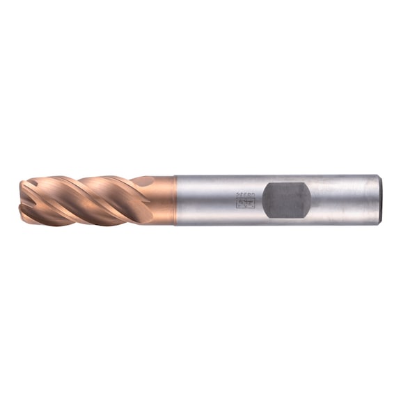 Solid carbide milling cutter, diameter 8 mm, 4 cutting edges, 2xDC, radius 2 mm, AlTiN / TiSiXN, HB - End mills (non-indexable cutting edges