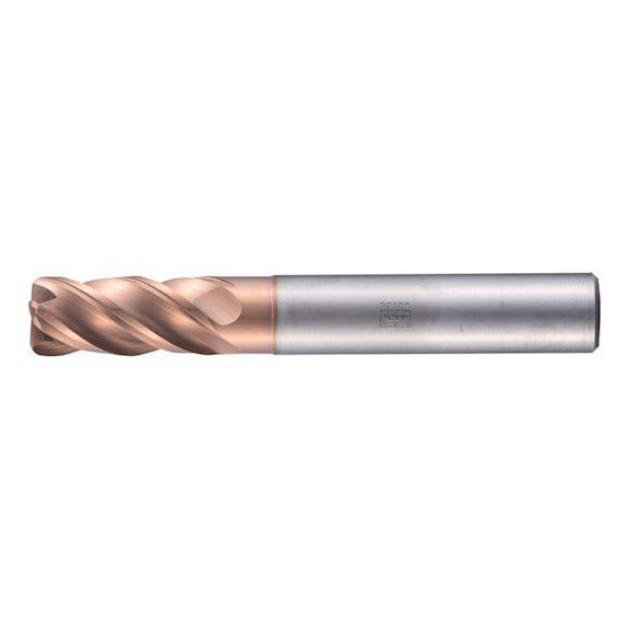 PFERD Solid carbide milling cutter, diameter 25 mm, 4 cutting edges, 2xDC, radius 4 mm, AlTiN / TiSiXN - End mills (non-indexable cutting edges