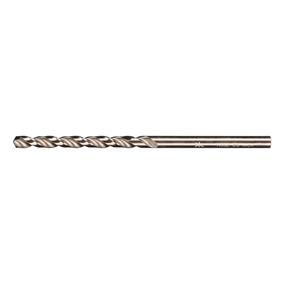 PFERD Spiral drill bit INOX diameter 3.4 mm HSS-E Co5 N DIN 1897 135 degrees extra short - Solid drill (non-detachable cutting edges)