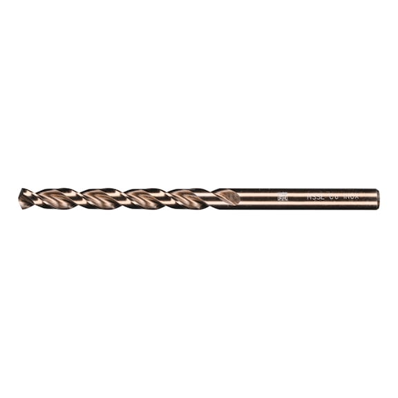Spiral drill bit INOX diameter 5.3 mm HSS-E Co5 N DIN 1897 135 degrees extra short - Solid drill (non-detachable cutting edges)