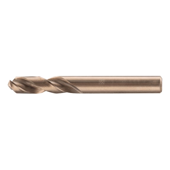 Spiral drill bit INOX diameter 10.0 mm HSS-E Co5 N DIN 1897 135 degrees extra short - Solid drill (non-detachable cutting edges)
