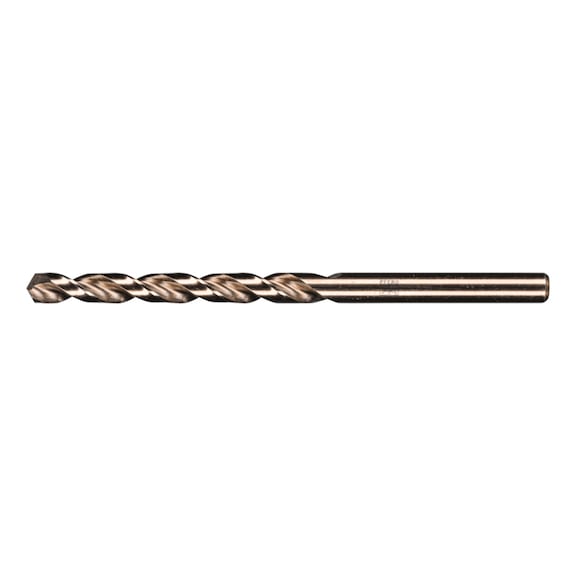 Spiral drill bit INOX diameter 5.2 mm HSS-E Co5 N DIN 340 135 degree long version - Solid drill (non-detachable cutting edges)