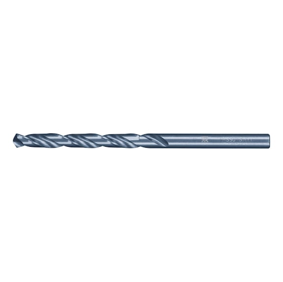 STEEL twist drill diameter 5.1 mm HSS-G N DIN 340 118 degree long version - Solid drill (non-detachable cutting edges)