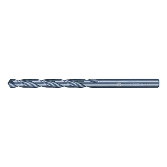 STEEL twist drill diameter 5.3 mm HSS-G N DIN 340 118 degree long version - Solid drill (non-detachable cutting edges)