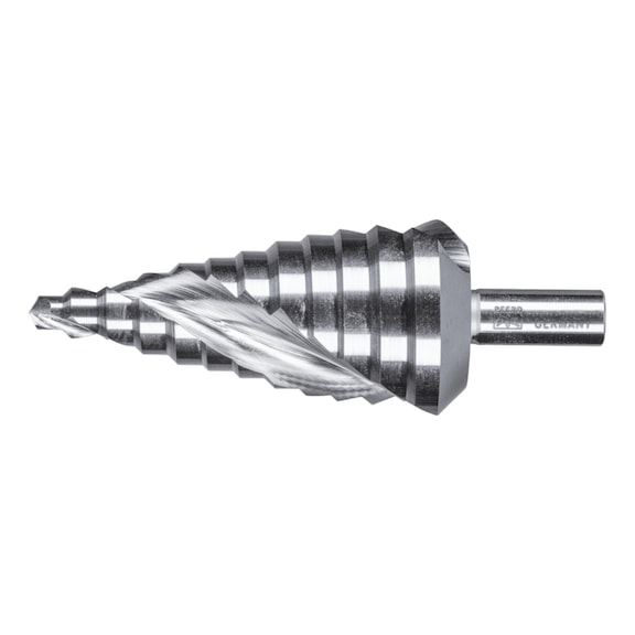 PFERD HSSE Co5 step drill 12 drilling stages Diameter 6-37 mm 3-flute shank 10 mm - Step drill with morse taper