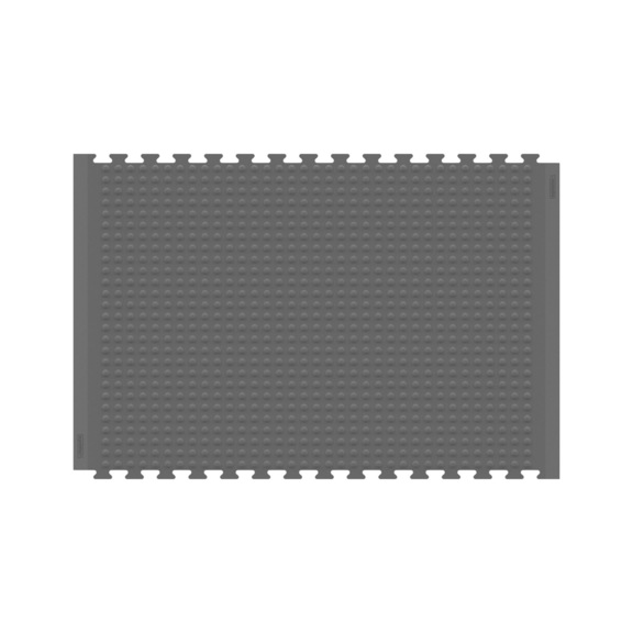 ERGOLASTEC VarioG anti-fatigue mat with flat textured surface, type C, grey - 