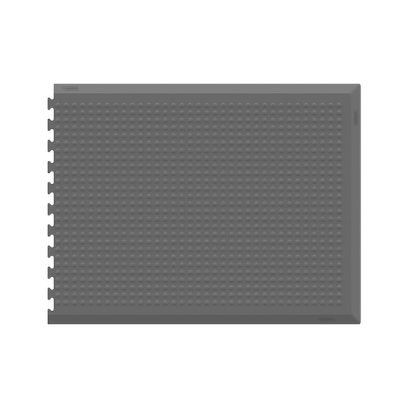 ERGOLASTEC VarioG anti-fatigue mat with flat textured surface, type D, grey - 