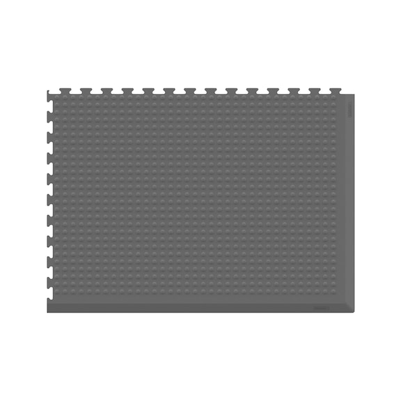 ERGOLASTEC VarioG anti-fatigue mat with flat textured surface, type F, grey - 