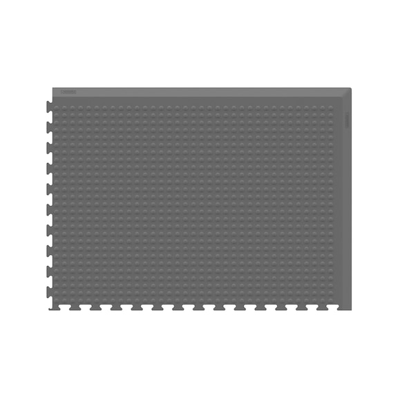 ERGOLASTEC VarioG anti-fatigue mat with flat textured surface, type G, grey - 