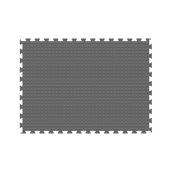 ERGOLASTEC VarioG anti-fatigue mat with flat textured surface, type J, grey - 