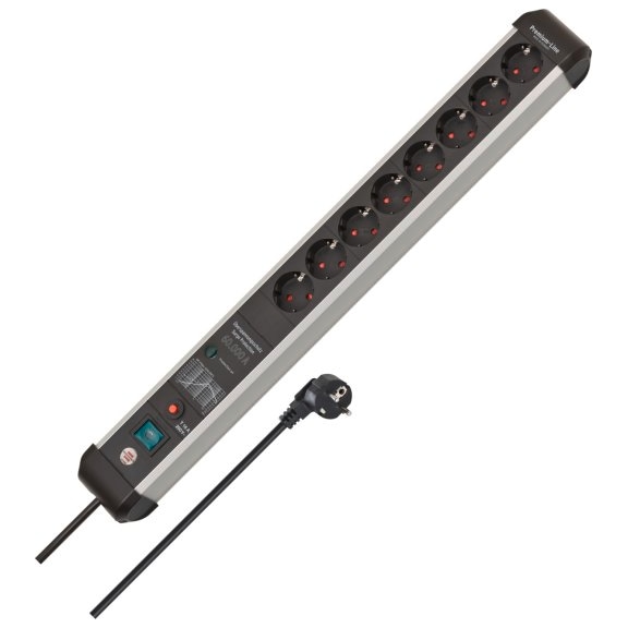 BRENNENSTUHL Premium-Protect-Line 60.000A &Uuml;berspannungsschutz 8-Fach - Steckdosenleiste