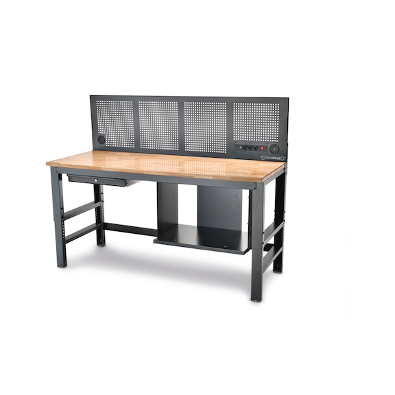STAHLWILLE Workbench WB 630 1 drawer L.725 mm W.2 m variable height 1281-1586 mm 85010630 - Workbenches