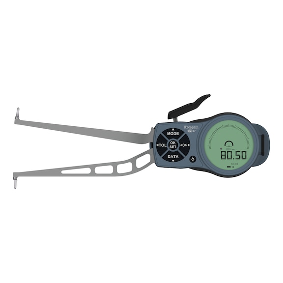 KROEPLIN Schnelltaster f&uuml;r Innenmessung Modell L350 Messspanne 50-80mm - Elektronischer Schnelltaster f&uuml;r Innenmessungen von Bohrungen, Einstichen und Innennuten