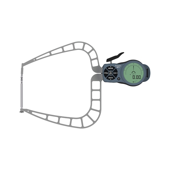 KROEPLIN Schnelltaster f&uuml;r Au&szlig;enmessung Modell K450F Messspanne 0-50 mm - Elektronischer Schnelltaster f&uuml;r Au&szlig;enmessung von Nuten und Dicken