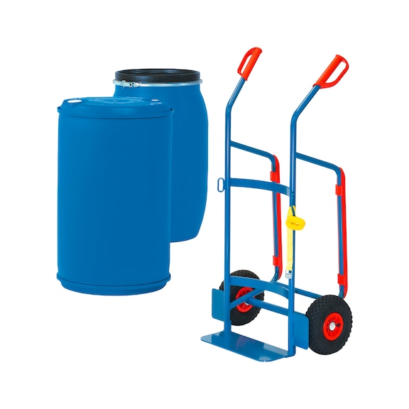 FETRA Vatenwagen 2081 luchtbanden 260x85 mm 250 kg, hoogte 1300 mm - Materiaalkar voor vaten