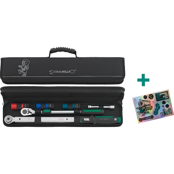 STAHLWILLE Wheel mounting set 750NR/516/3/1 NDE measuring range 40–200 Nm 6-piece 96010130 - Torque tool set