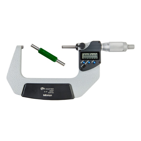 MITUTOYO Microm&egrave;tre num&eacute;rique 3-4 pouces sans sortie de donn&eacute;es, tambour cliquet - Microm&egrave;tre d'ext&eacute;rieur &eacute;lectronique Digimatic avec cliquet