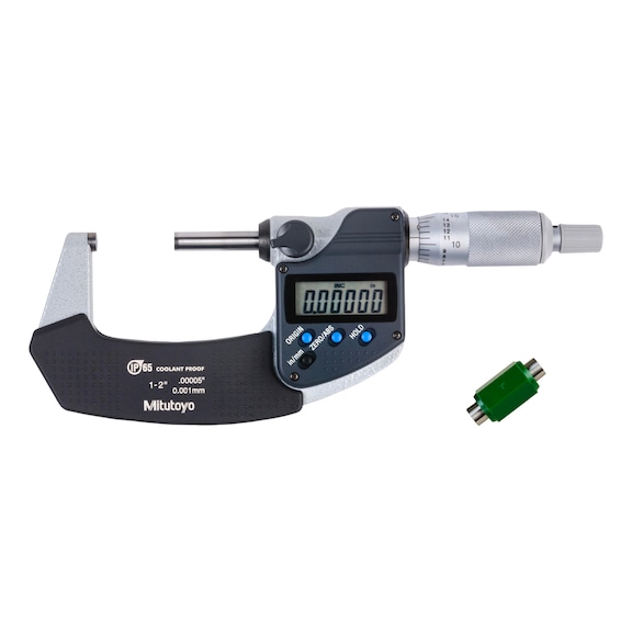 MITUTOYO Microm&egrave;tre num&eacute;rique IP65 1-2 pouces sans sortie de donn&eacute;es - Microm&egrave;tre d'ext&eacute;rieur &eacute;lectronique Digimatic avec cliquet