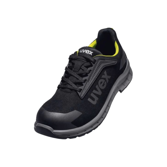 UVEX Trendy low shoes S3S 69411 black, yellow, width 10, size 49 6941149 - trend Low-cut shoe S3S 69411 width 10
