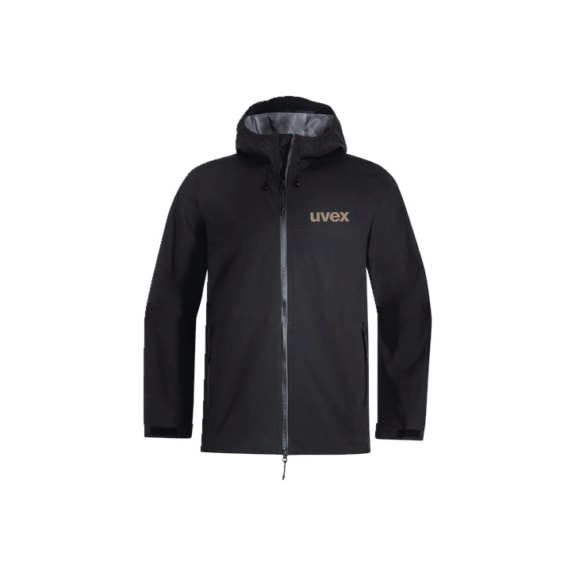 UVEX Men's weather jacket uvex corporate 26 black, graphite XS 7070008 - Rain jacket