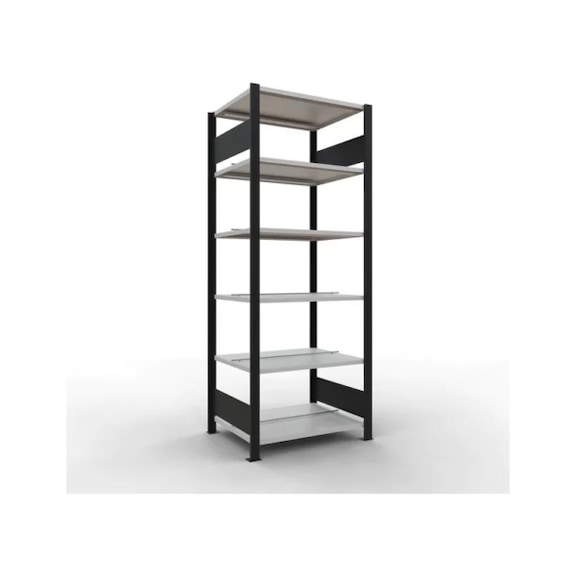 SCHULTE Basic Shelving Office Plug-in MULTIplus150 6 shelves 2000x750x600 No.36042-S - Shelving (workshop)