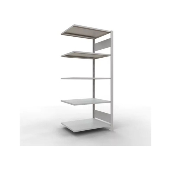 SCHULTE add-on shelvingOffice plug-in MULTIplus150 RAL7035 5 shelves 1800x750x600 No. 36057 - Shelving (workshop)