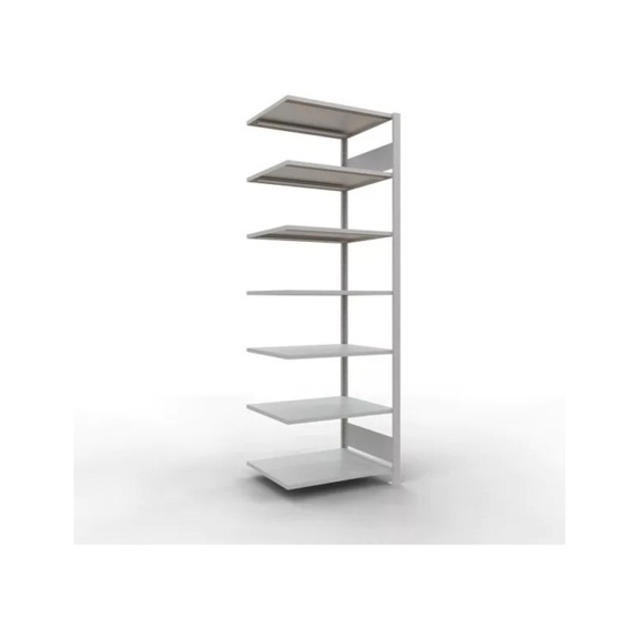 SCHULTE add-on shelvingOffice plug-in MULTIplus150 RAL7035 7 shelves 2300x750x600 No. 36069 - Shelving (workshop)