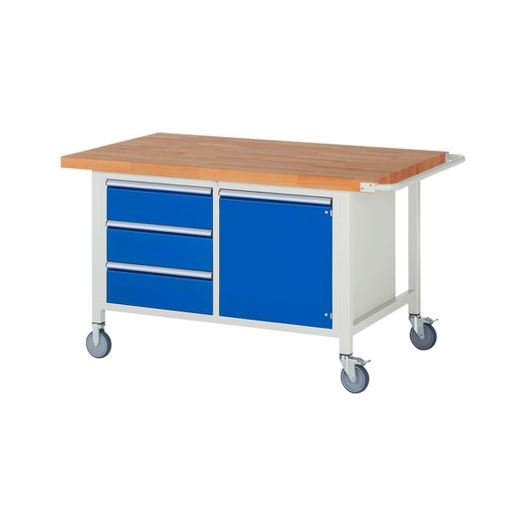 RAU Mobile workbench 8468 1500x900x880 mm 3 drawers partial extension 1 door - Workbench (system workstation, workshop, other)