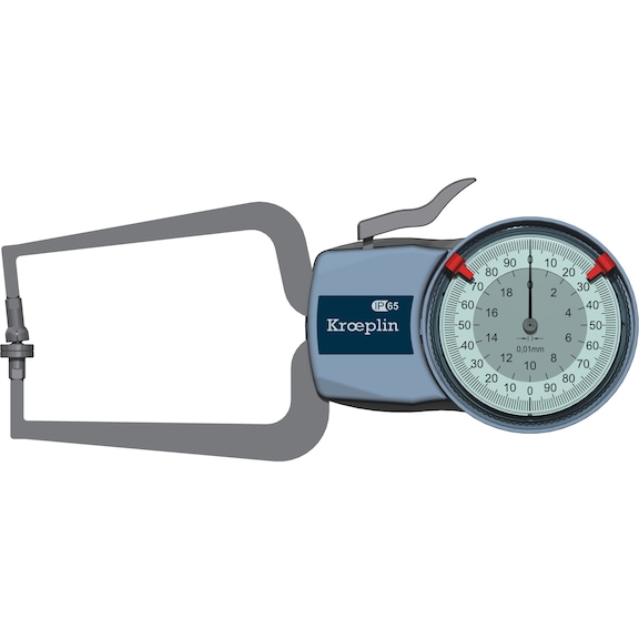 KROEPLIN Mechanical measuring gauge for film thickness measurement