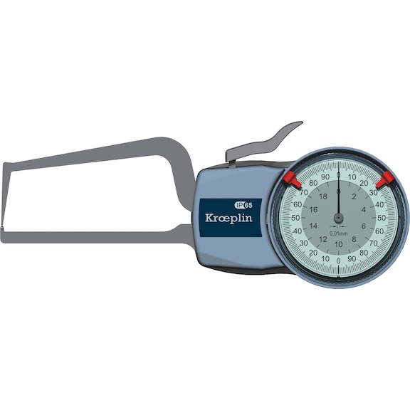 KROEPLIN - Jauge de mesure m&eacute;canique pour mesure ext&eacute;rieure de rainures et d'&eacute;paisseurs