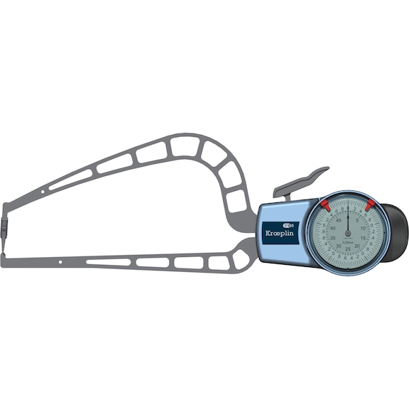 KROEPLIN Measuring gauge for external measurement, model D4R50S, measuring range 0-50 mm - Jauge de mesure m&eacute;canique pour mesure ext&eacute;rieure de parois de tubes