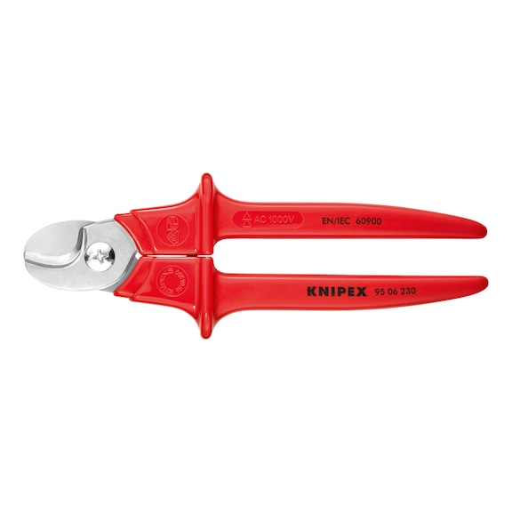 KNIPEX Cable cutter handles Plastic-coated insulation VDE-tested 230 mm 95 06 230 - Cable shears