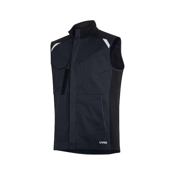 UVEX Men's work waistcoat uvex suXXeed industry black, graphite 3XL 7039014 - Vest
