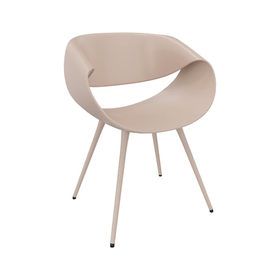Z&Uuml;CO Little Perillo eco with plastic glides, colour putty grey - Little Perillo Eco conference chair