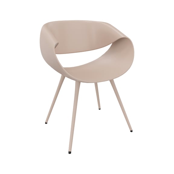 Z&Uuml;CO Little Perillo eco with felt glides, colour putty grey - Little Perillo Eco conference chair